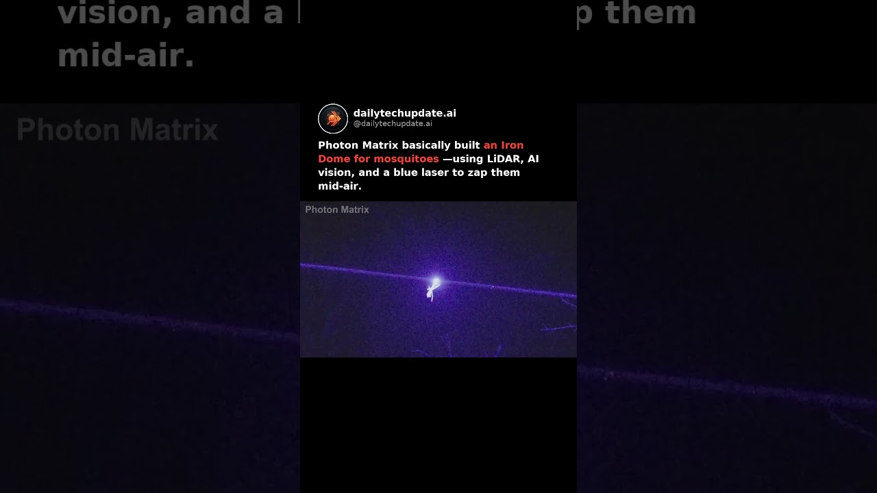 Photon Matrix basically built **an Iron Dome for mosquitoes**—using LiDAR, AI vision, and blue laser