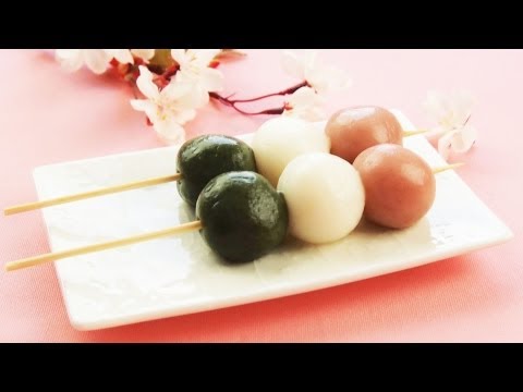 【スイーツレシピ】三色団子　3-color Dango