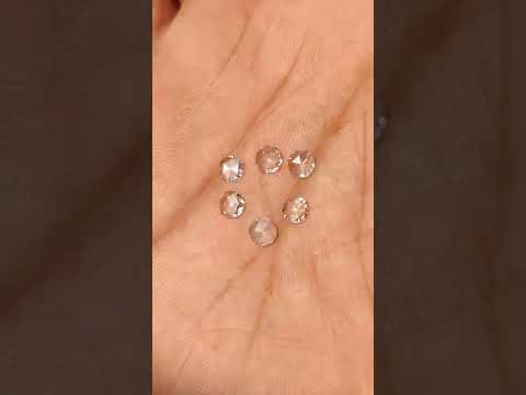 4.0 mm white round rose cut diamond