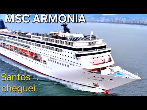 Thumbnail for MSC ARMONIA navio cruzeiro Santos  24/03/25 @cruzeiros2025 #google shipcruise  #msc drone chegando