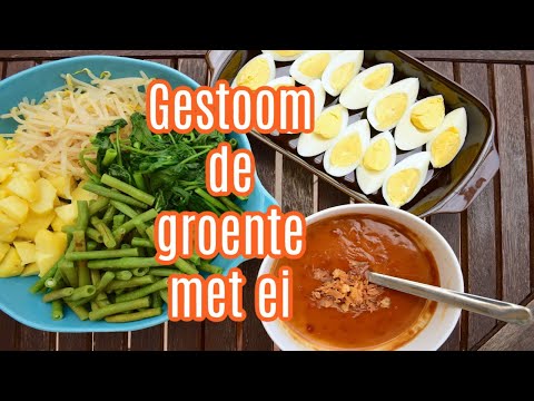 Petjil I Surinaamse salade I Gado Gado Gestoomde groente I Java