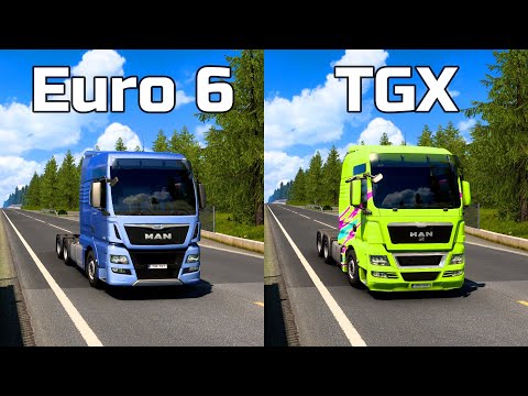ETS2 - MAN TGX Euro 6 XXL vs MAN TGX XXL - Drag Race