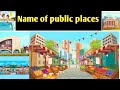 Name Of Public Places Public Places Name Public Places Vocabulary Kids Learning Video