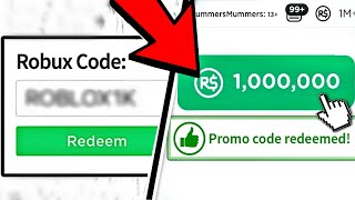 Roblox Promo Code Gives You 1 Million Robux For Free Still - secret robux promo code gives free robux by doing nothing working