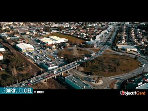 Le Gard vu du ciel - La rocade d'Alès
