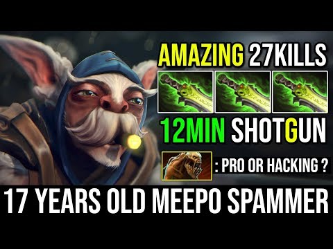 When You're too Pro and They Think You're a Hacker 17 Years Old Meepo Spammer 12Min E-Blade Dota 2