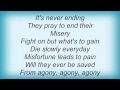 Testament - Agony Lyrics
