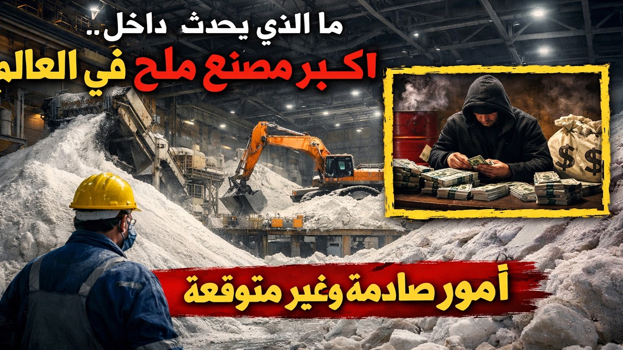 ما يحدث داخل أكبر مصنع ملح في العالم غير متوقع!