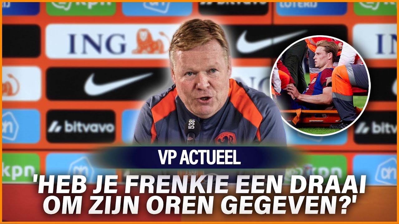 Thumbnail for article: Koeman krijgt kritische vraag: 'Heb je Frenkie een draai om zijn oren gegeven?'