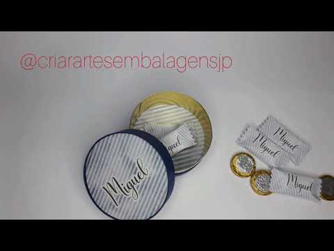 Caixa redonda cartonada personalizada - passo a passo
