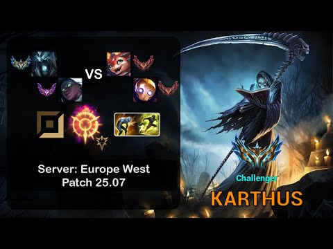 Karthus APC + Senna vs Smolder + Blitzcrank - EUW Challenger - Patch 25.07