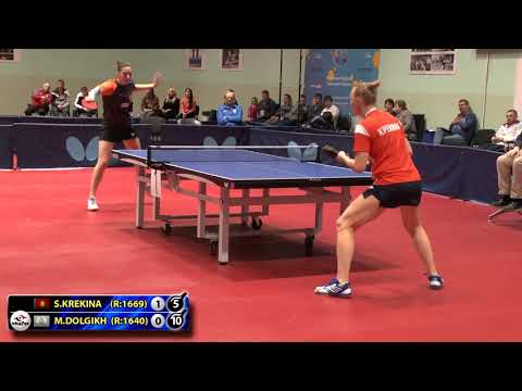 3.КРЕКИНА - ДОЛГИХ #RUSSIAN #Championships #tabletennis #настольныйтеннис