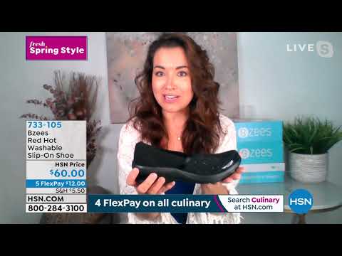 Bzees Red Hot Washable SlipOn Shoe