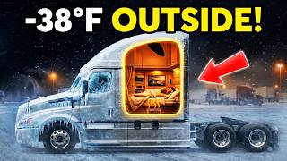 How Truck Drivers Sleep in Their Cab on the Most Freezing Nights