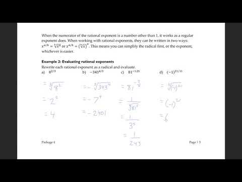 4.3/4.4 - Working with Rational Exponents
