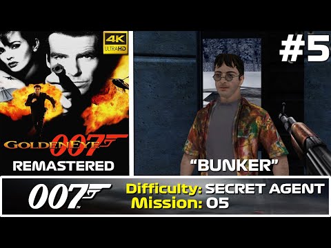 GoldenEye 007 XBLA (2007) 4K Walkthrough | Mission 5: Bunker | Secret Agent Playthrough