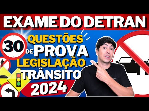 SIMULADO DO DETRAN 2024 - REVISÃO DE 30 QUESTÕES  - PROVA DO DETRAN 2024 PR