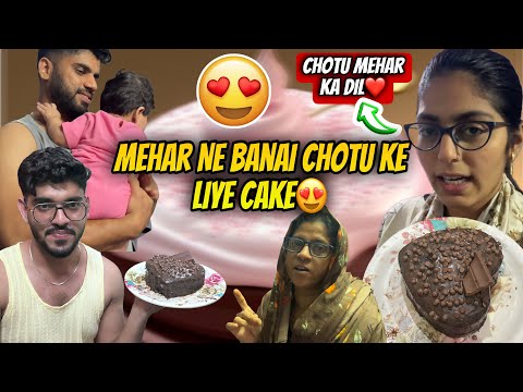 Mehar Ne Banai Chotu Ke Liye Cake🎂 Chocolate Cake Recipe😍 @HudaDIYvlogs 
