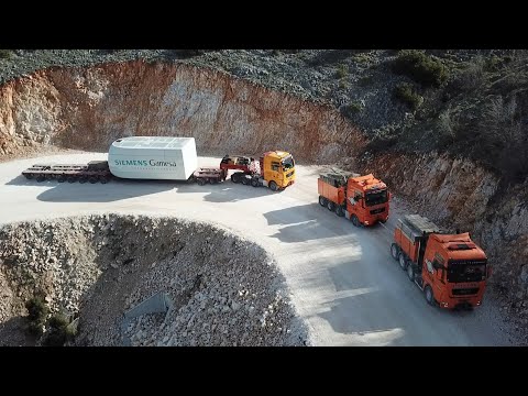 Transporting 70 Meters Wind Blades - Anipsotiki SA