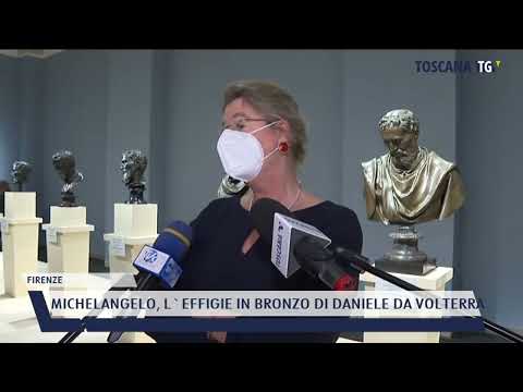 2022-02-15 FIRENZE - MICHELANGELO, L'EFFIGIE IN BRONZO DI DANIELE DA VOLTERRA