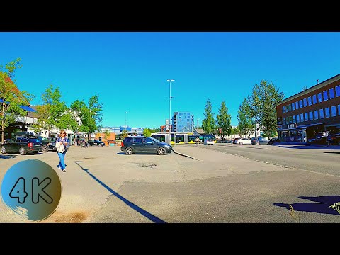 【4K】Walking Tour Trondheim - Heimdal Senter (Scandinavia) Traffic Background Noise | City Touring