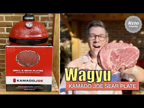 How to reverse sear a WAGYU ribeye on the Kamado Joe Jr using the BRAND NEW sear plate accessory!