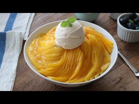 [ENG CC] 더위를 잊게 하는 우리집표 망고빙수 : Mango Shaved Ice l Mango Bingsu [아내의 식탁]