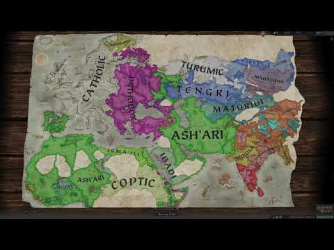 Vanilla CK3 Religion Map 500 Years In 1 min! 1066-1618 | Crusader Kings 3 Timelapse #shorts