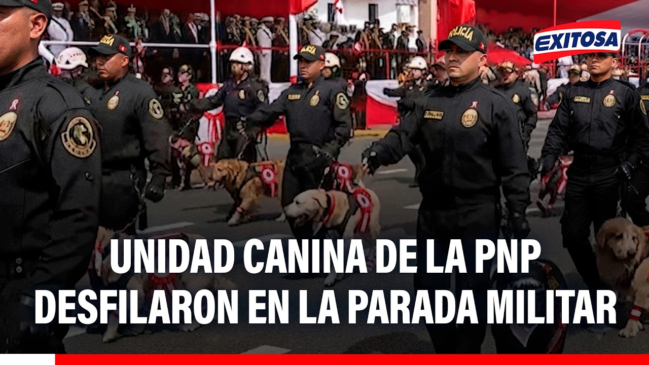 🔴🔵 Unidad Canina de la Policía Nacional se robó las miradas de los asistentes