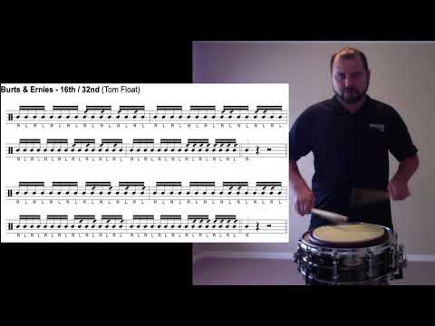 130   140   Bpm Berts & Ernies 16th Note Rolls Advanced Level