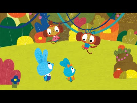 Хоробрі зайці — BRAVE BUNNIES / . зустріли нових друзів — мавпочок