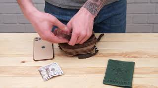 Барсетка текстильная 20163 Vintage коричневый