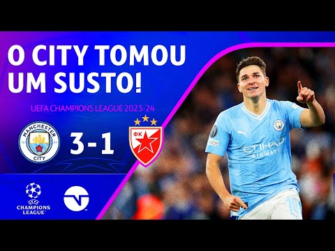 Gols e lances de Manchester City x Estrela Vermelha
