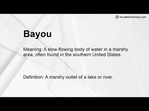 Bayou Meaning