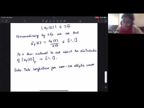 Sato-Tate Conjecture for Elliptic Curves.