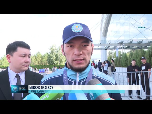 Kazakh Olympic medalists return home from Paris