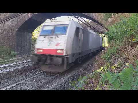 Treno merci doppia Serfer e483 022 023 coils shimmns,succursale Giovi,trains hunter,trainspotting