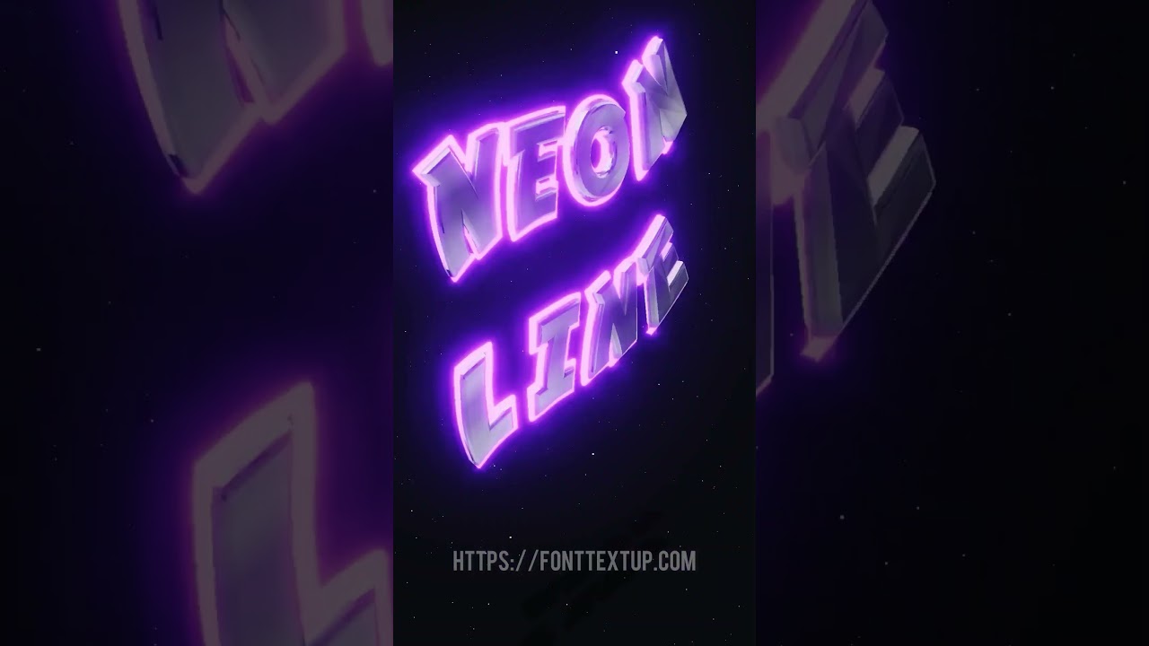 Chrome neon 3d text effects FX animation