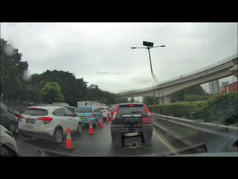 [Dashcam] - Cara masuk contraflow tol dalam kota