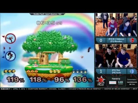 Rubicon 9 - IX | Odderon & Blendtec vs. Thor & Sizzle - SSBM - Doubles Loser's Quarters