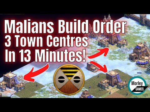 AOE2 Malians 23+2 Fast Castle Eco Boom Build Order | Arena Build Order