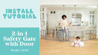 2-in-1 Safety Gate with Door | Install Tutorial