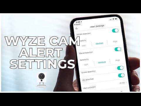 4 - WYZE CAM ALERT SETTINGS