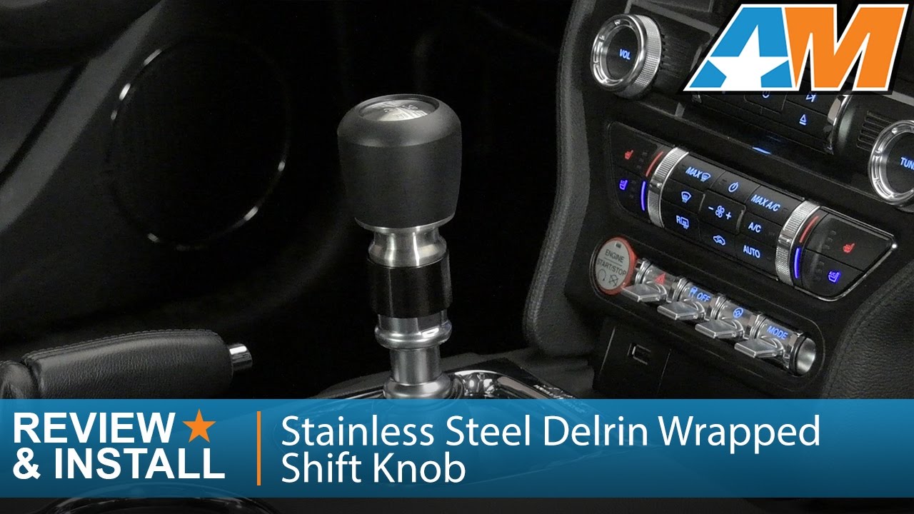 2015-2017 Mustang Stainless Steel Delrin Wrapped Shift Knob Review & Install (GT, EcoBoost, V6)