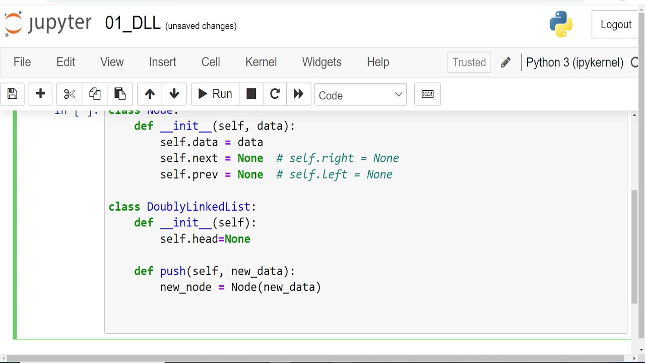 EP01 - Python Linked List - Create A Doubly Linked List