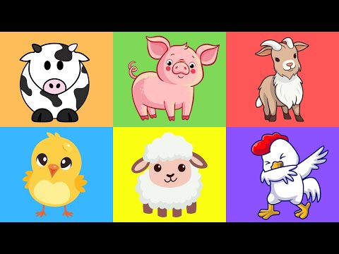 Farm Animals in English 🐮🐥 Learn by Playing