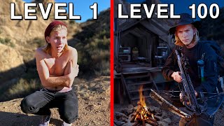 Level 1 vs Level 100 Survivalist! *SOLO OVERNIGHT 