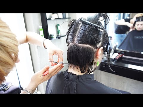 SUPER HAIRCUT - SHORT LAYERED BOB WITH SIDE BANGS