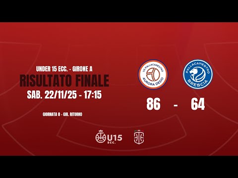 Highlights Aurora Desio - Pallacanestro Brescia U15 Eccellenza