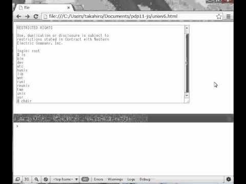 PDP-11 emulator with JavaScript 2013/07/21 (not fixed yet.)